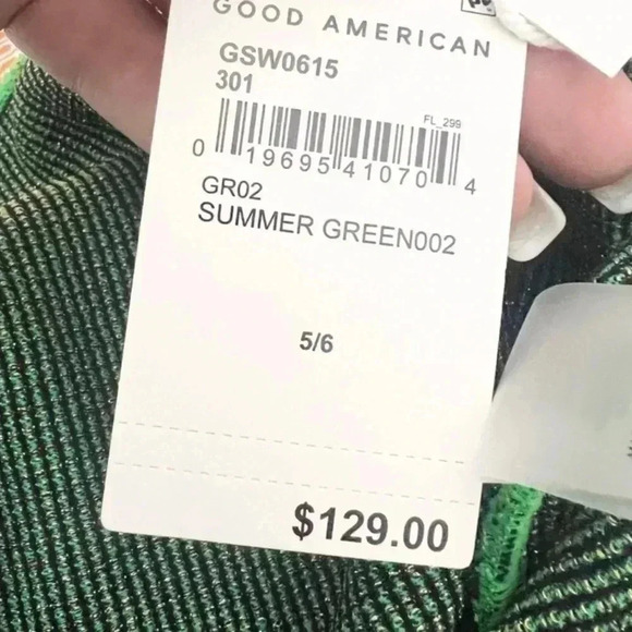 NWT Good American Summer Green Always Fits Sculpt Swim Dress, Size 2XL-3XL (2) - Picture 4 of 10